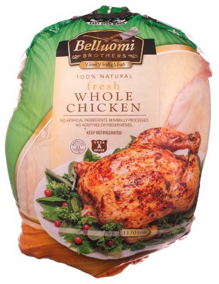 whole chicken in breathable shrink bag